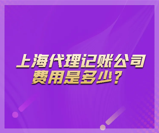 上海代理記賬公司費(fèi)用是多少？上海代理記賬公司收費(fèi)標(biāo)準(zhǔn)是什么？
