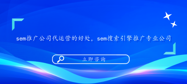 sem推廣公司代運(yùn)營(yíng)的好處，sem搜索引擎推廣專業(yè)公司