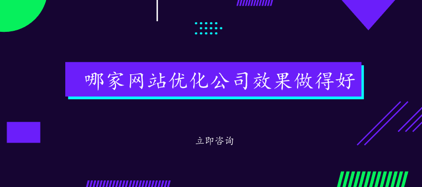 哪家網(wǎng)站優(yōu)化公司效果做得好