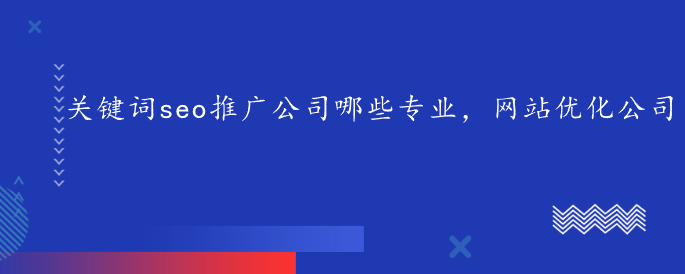 關(guān)鍵詞seo推廣公司哪些專業(yè)，網(wǎng)站優(yōu)化公司