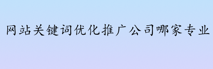 網(wǎng)站關(guān)鍵詞優(yōu)化推廣公司哪家專業(yè)