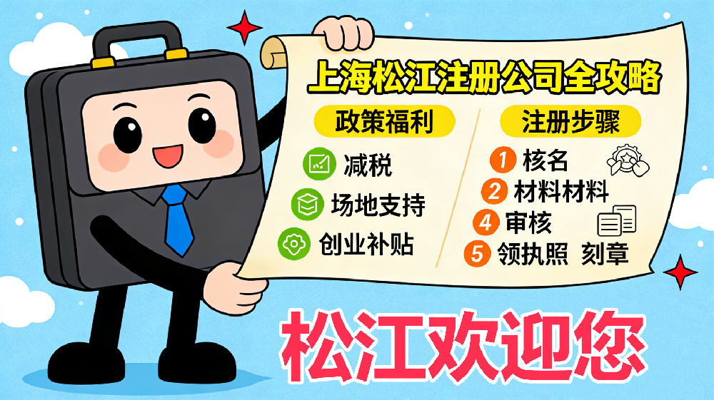 上海松江注冊公司政策與步驟詳解
